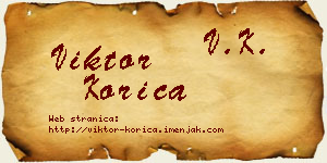 Viktor Korica vizit kartica